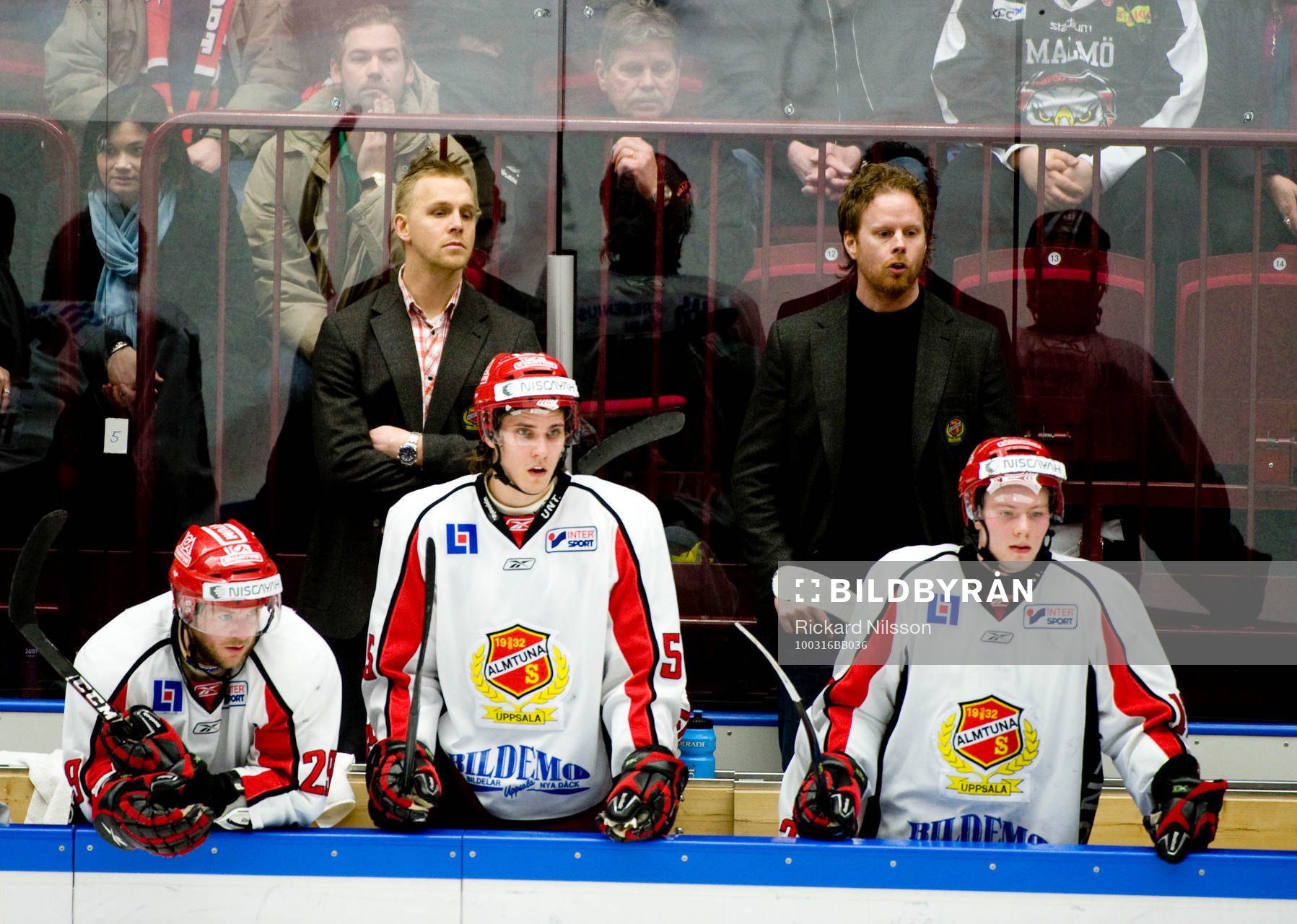 Jonas Rönnqvist och Bert Robertsson, tränare, Almtuna