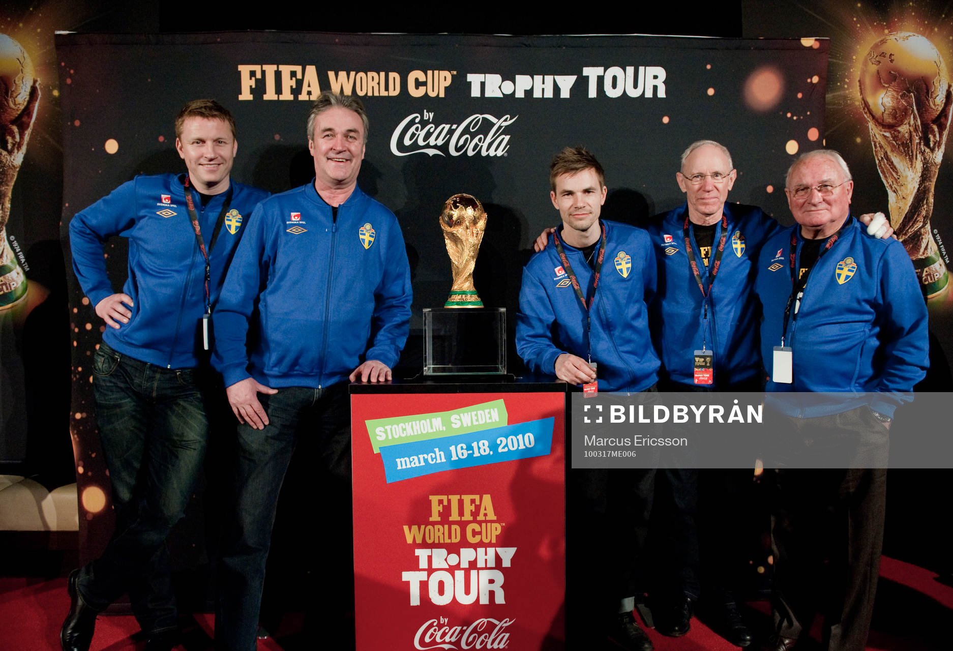  Kennet Andersson, Ralf Edström, Niclas Alexandersson,  Bengt Berndtsson och Kurre Hamrin (VM, Pokal, Coupe Jules Rimet)