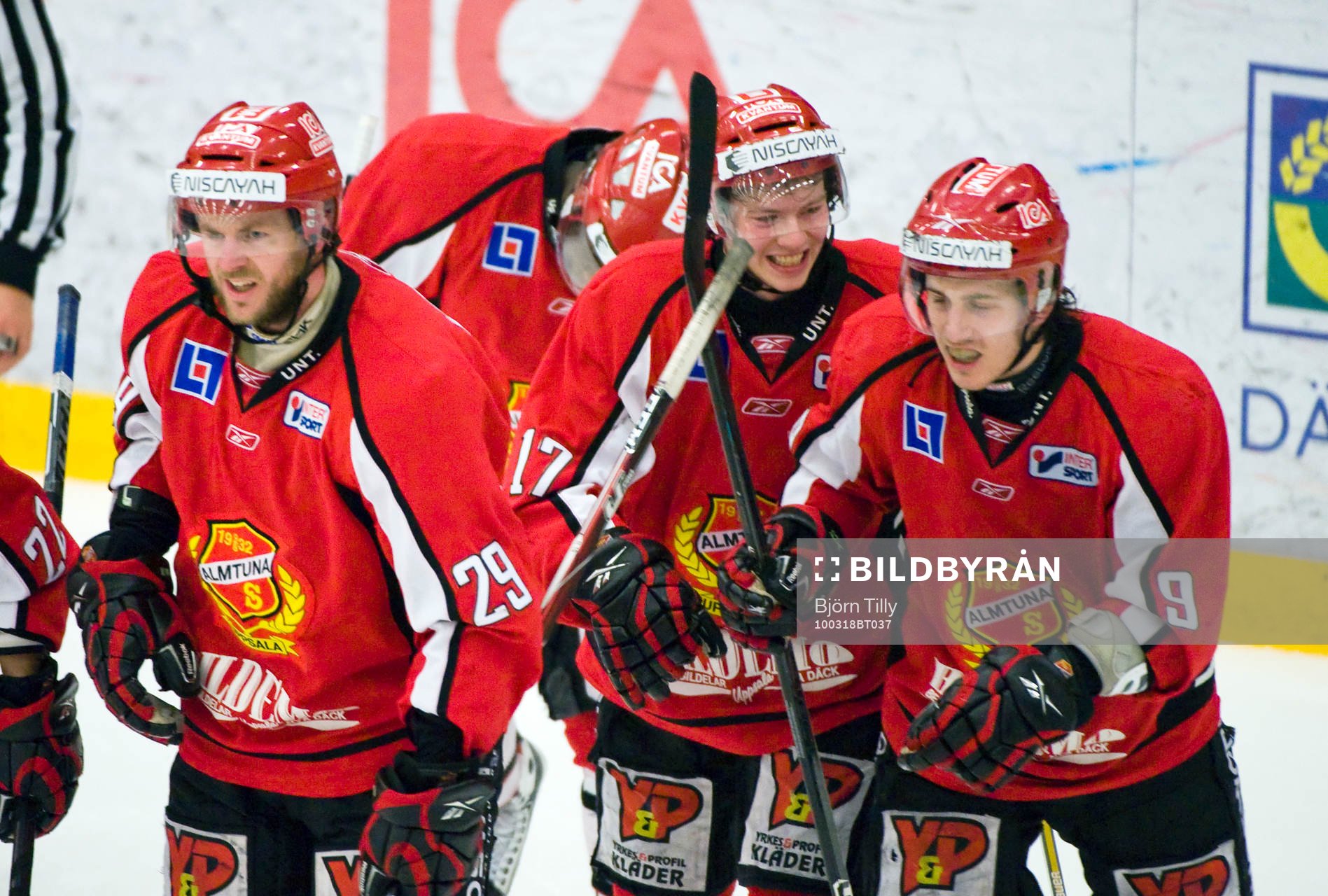 Mikael Aaro, Kim Karlsson och Sebastian Eriksson, Almtuna