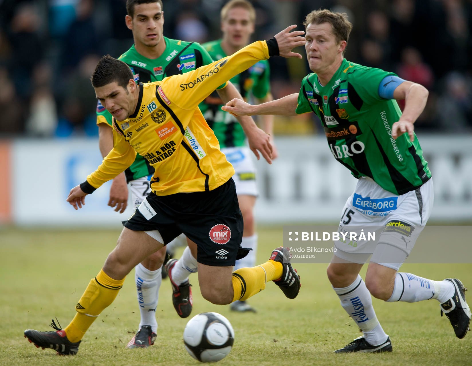 Moestafa El Kabir, Mjällby och Fredrik Lundgren, Gais