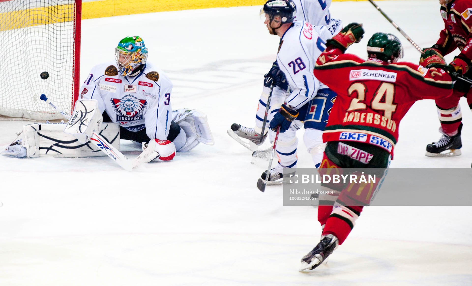 Christian Engstrand, målvakt Linköping, släpper in