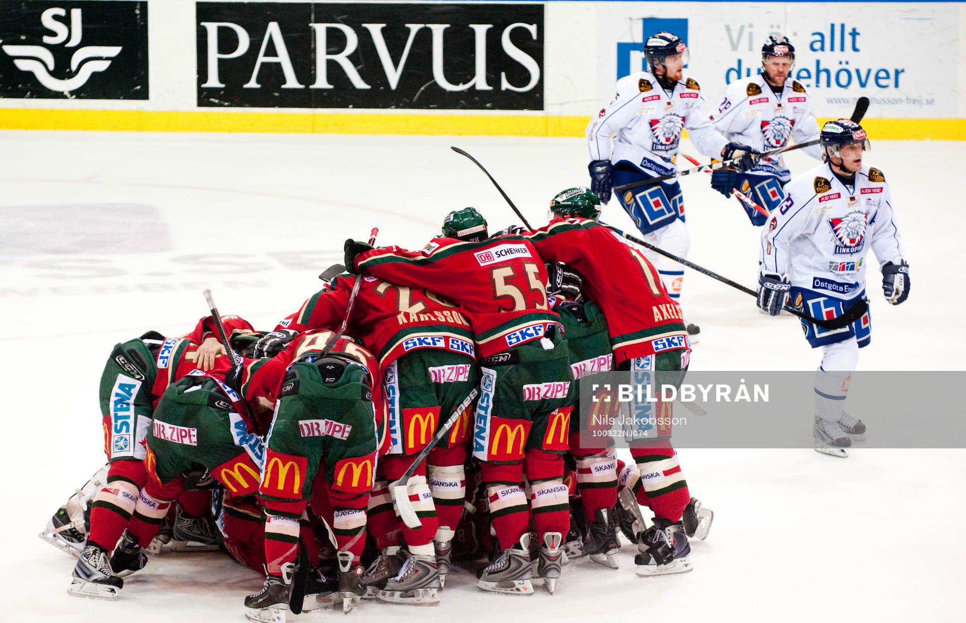 Frölunda jubel, Linköping depp