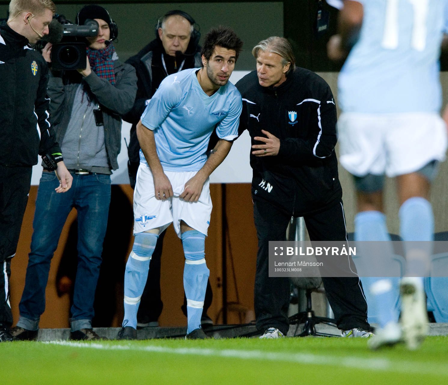 Roland Nilsson, tränare, Malmö FF, och Jimmy Durmaz
