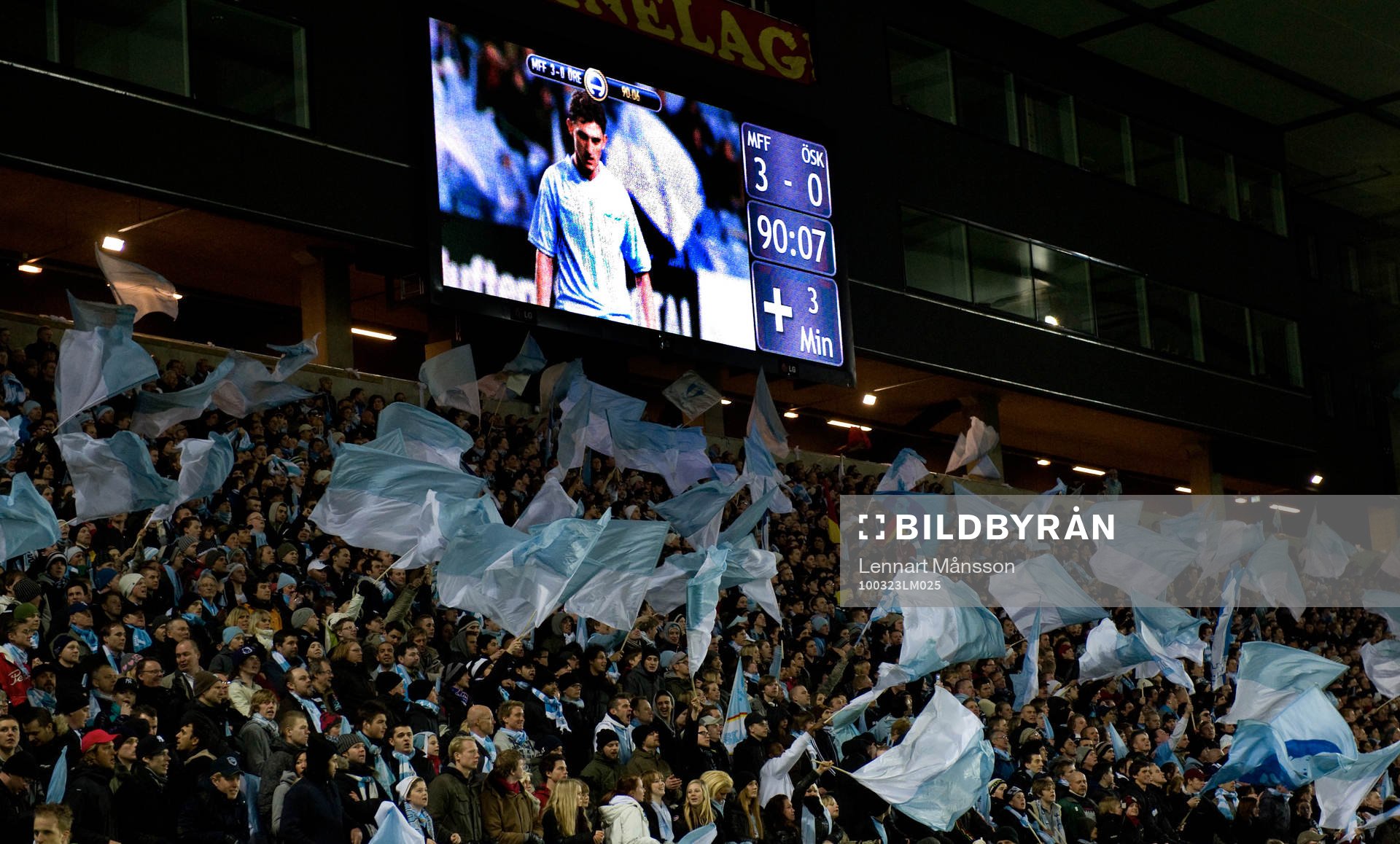Agon Mehmeti , Malmö FF (matchtavla, Jumbotron,