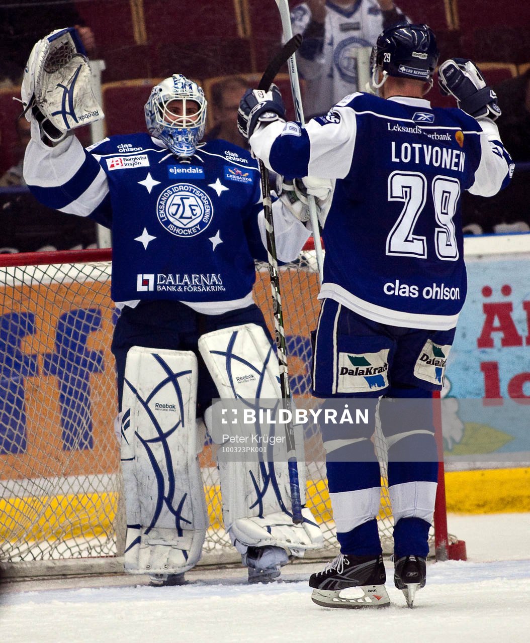 Joacim Eriksson, målvakt och Kimmo Lotvonen, Leksand