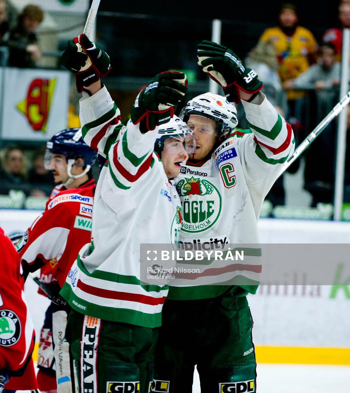 Jeremy Collition och Eric Beaudoin, Rögle, jubel