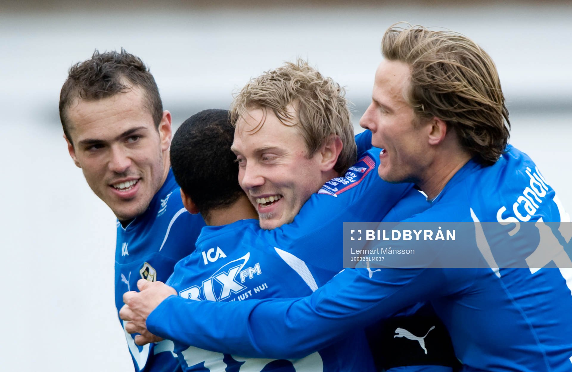 Johnny Lundberg och Alexander Prent, Halmstad (jubel)
