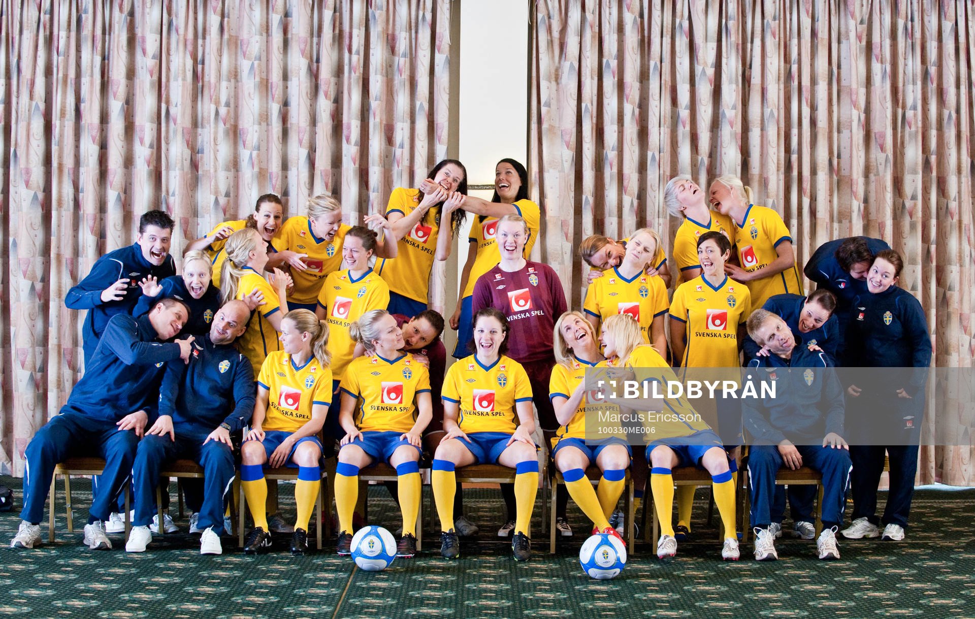 Fotboll, Dam, Sverige, lagbild