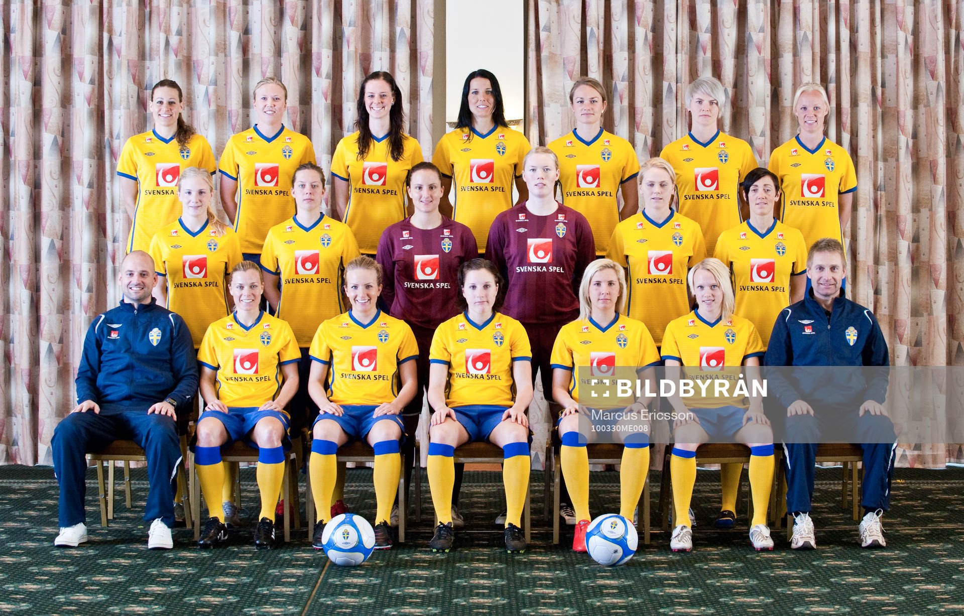 Fotboll, Dam, Sverige, lagbild