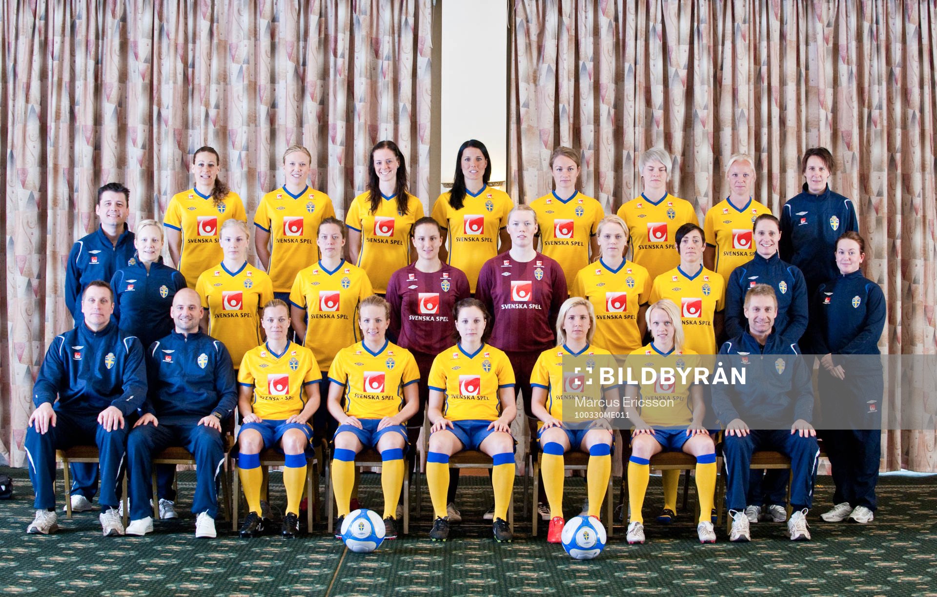 Fotboll, Dam, Sverige, lagbild