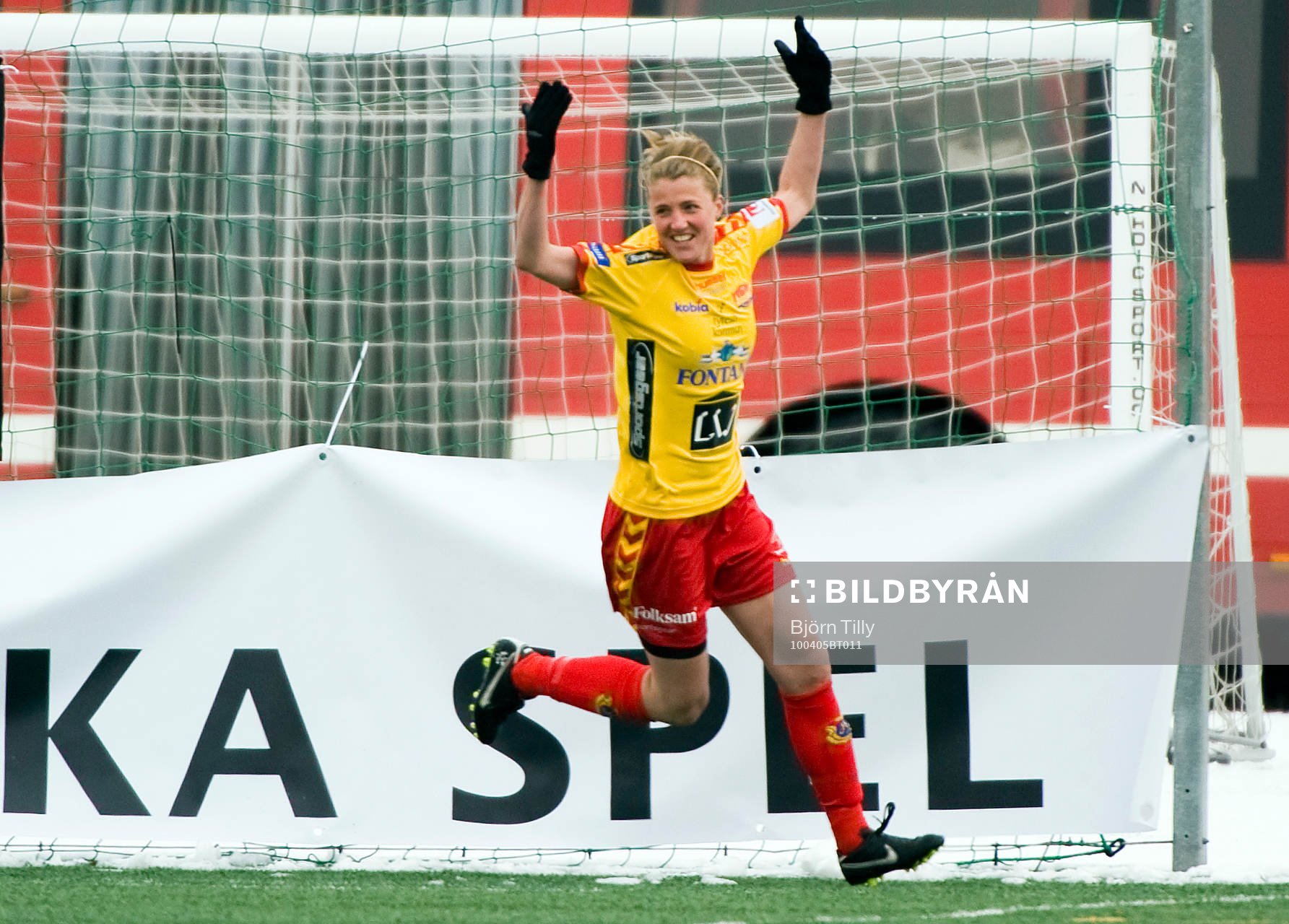  Kirsten van de Ven,Tyresö, jubel efter 0-1.