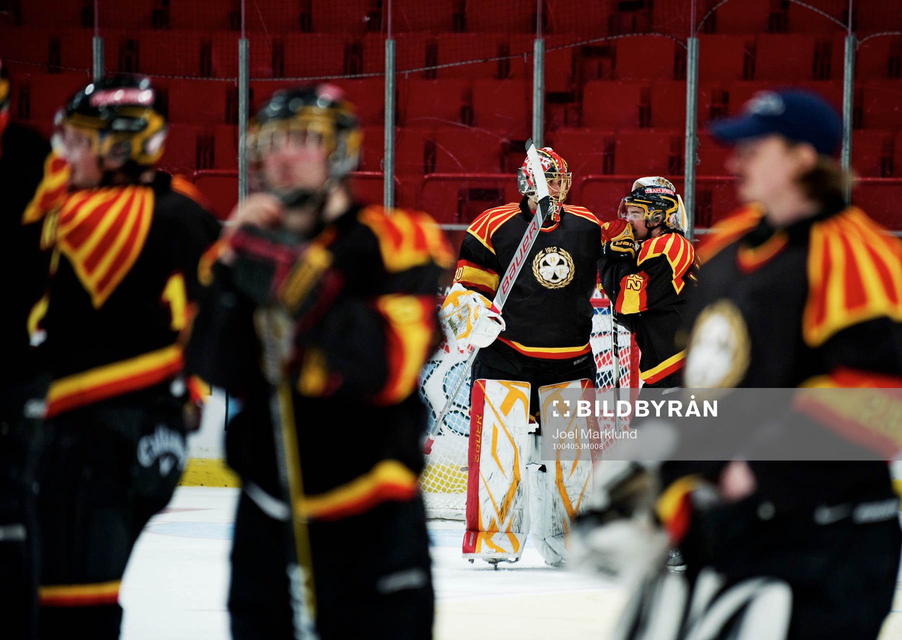 Jacob Markström, målvakt, och Calle Järnkrok, Brynäs,