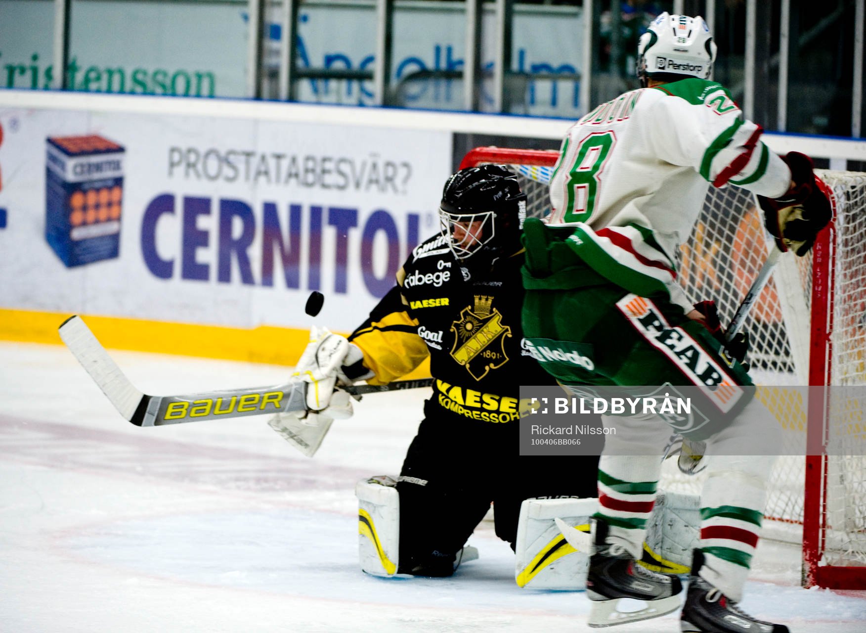 Eric Beaudoin, Rögle och Fredrik Holmgren, målvakt, AIK