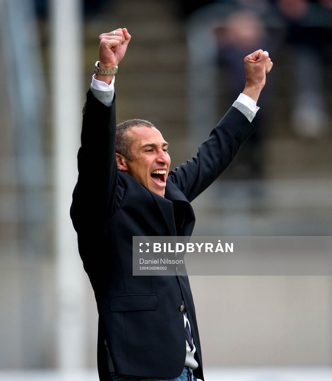 Henrik Larsson, tränare, jubel