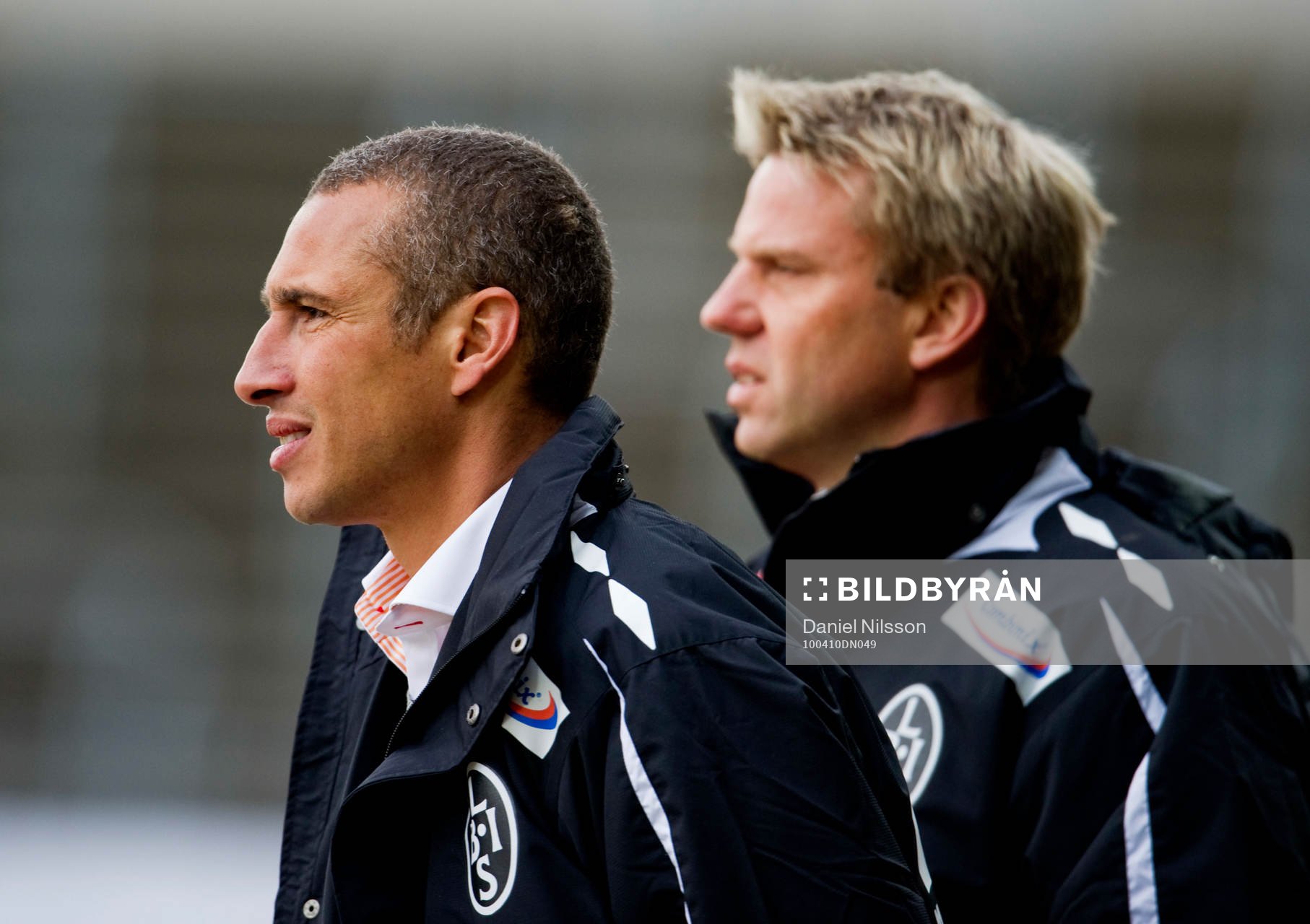 Henrik Larsson, tränare Landskrona och Hans Eklund,