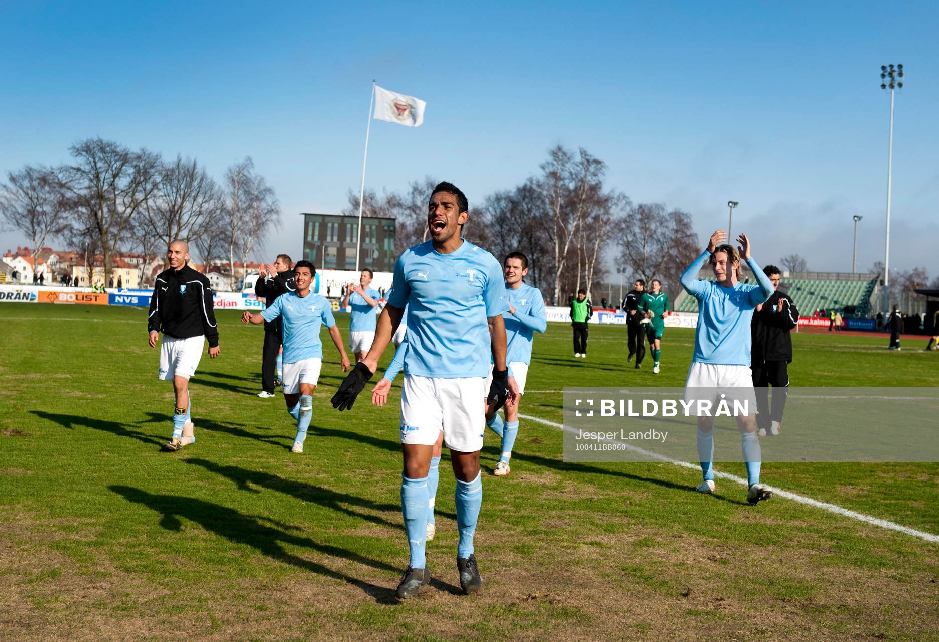  Wilton Figueiredo, Malmö. Jubel efter segern mot Kalmar.