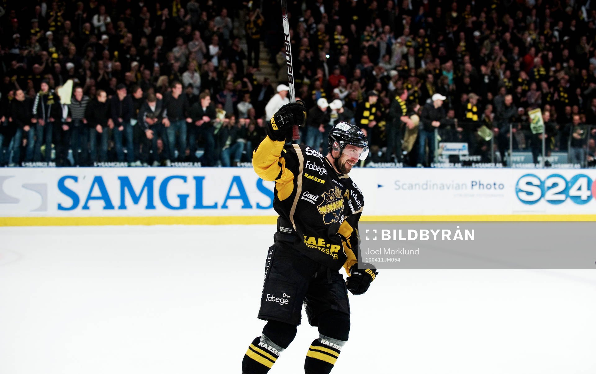 David Engblom, AIK, jubel när det återstår några