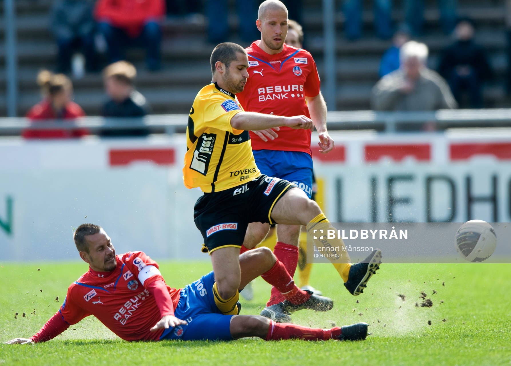 Marcus Lantz, Helsingborg, stoppar Emir Bajrami, Elfsborg