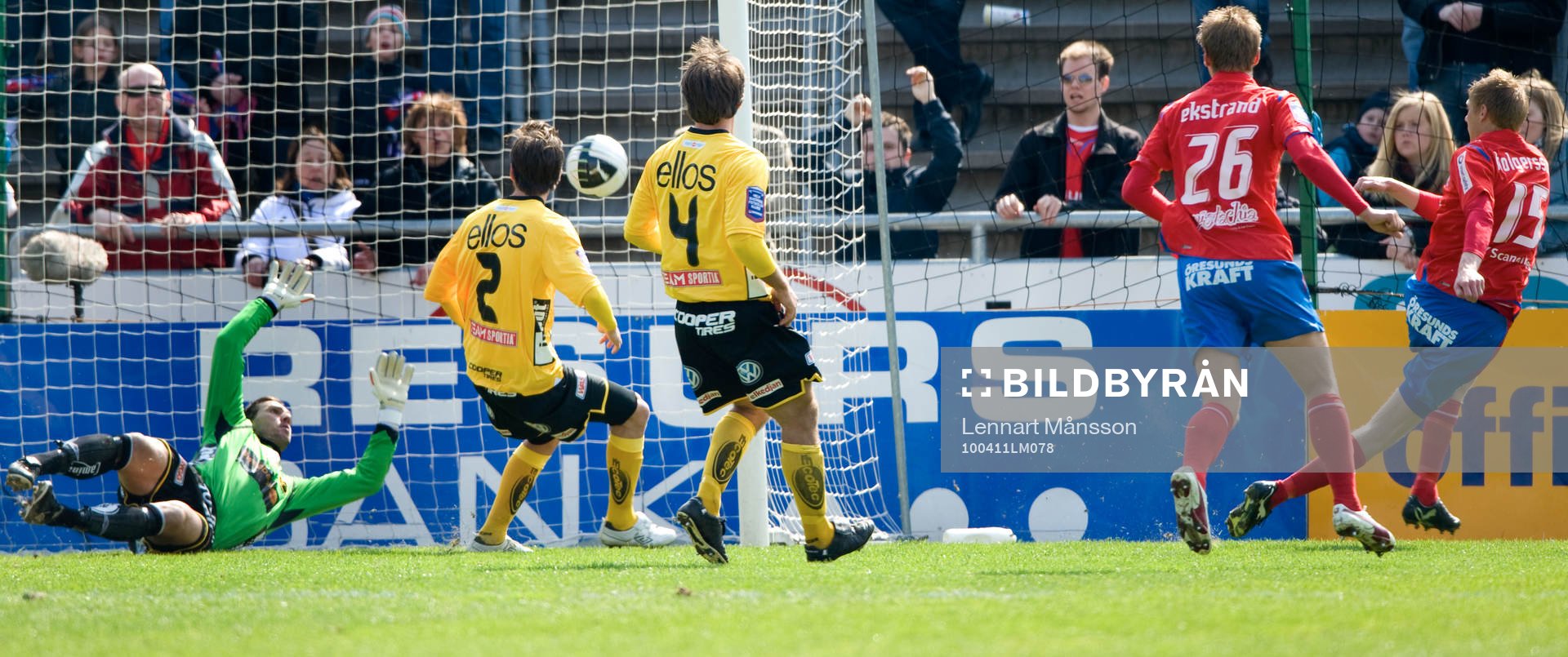 2-1, Markus Holgersson som skjuter in en retur bakom Ante