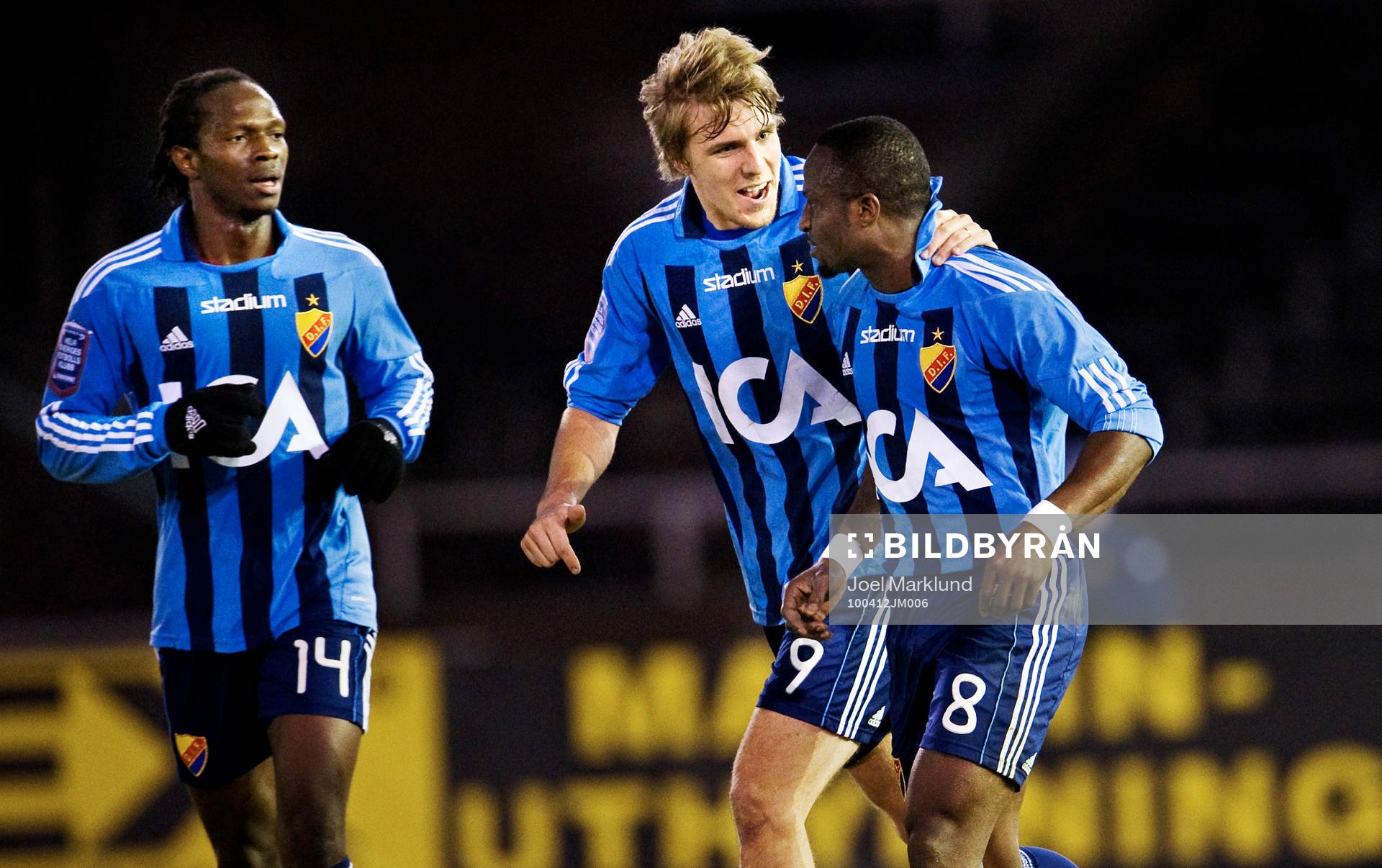 Johan Oremo och Prince Ikpe Ekong, Djurgården, jubel