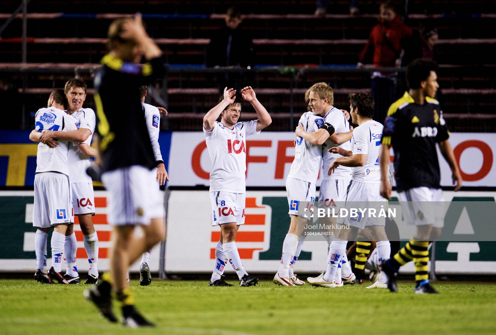 AIK, depp och Jonas Gudni Saevarsson, Halmstad, jubel