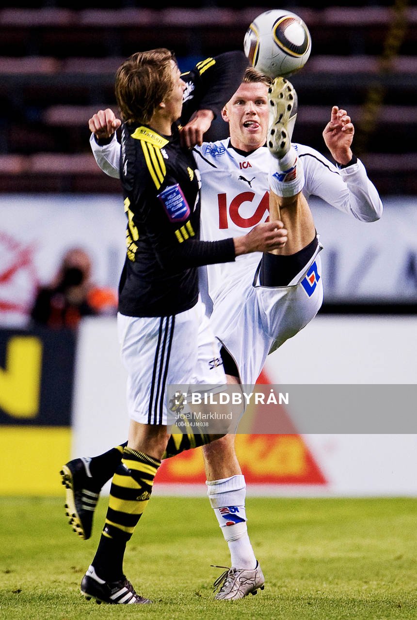 Viktor Lundberg, AIK, och Christian Järdler, Halmstad