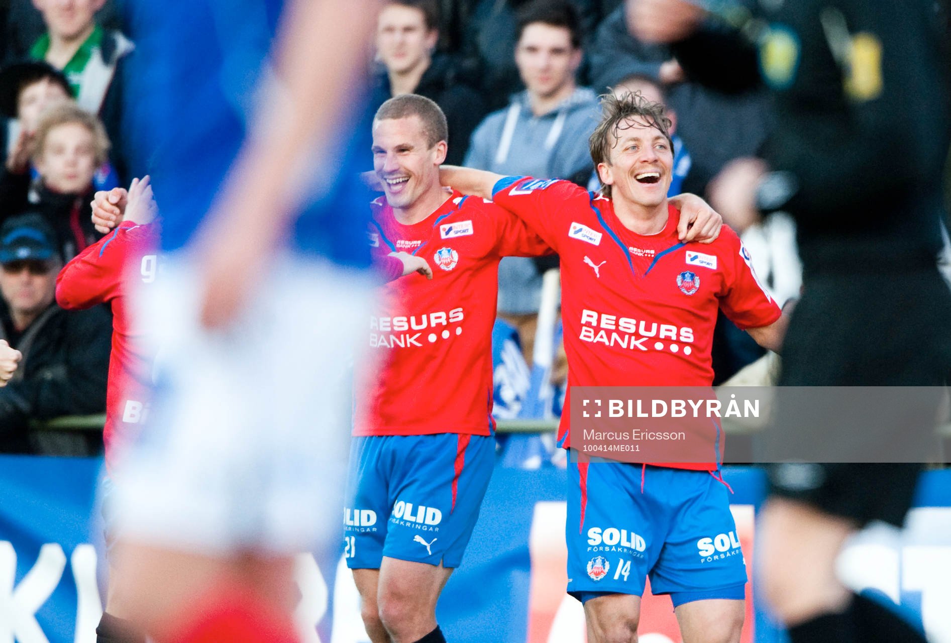 Christoffer Andersson och Erik Edman, Helsingborg, jubel