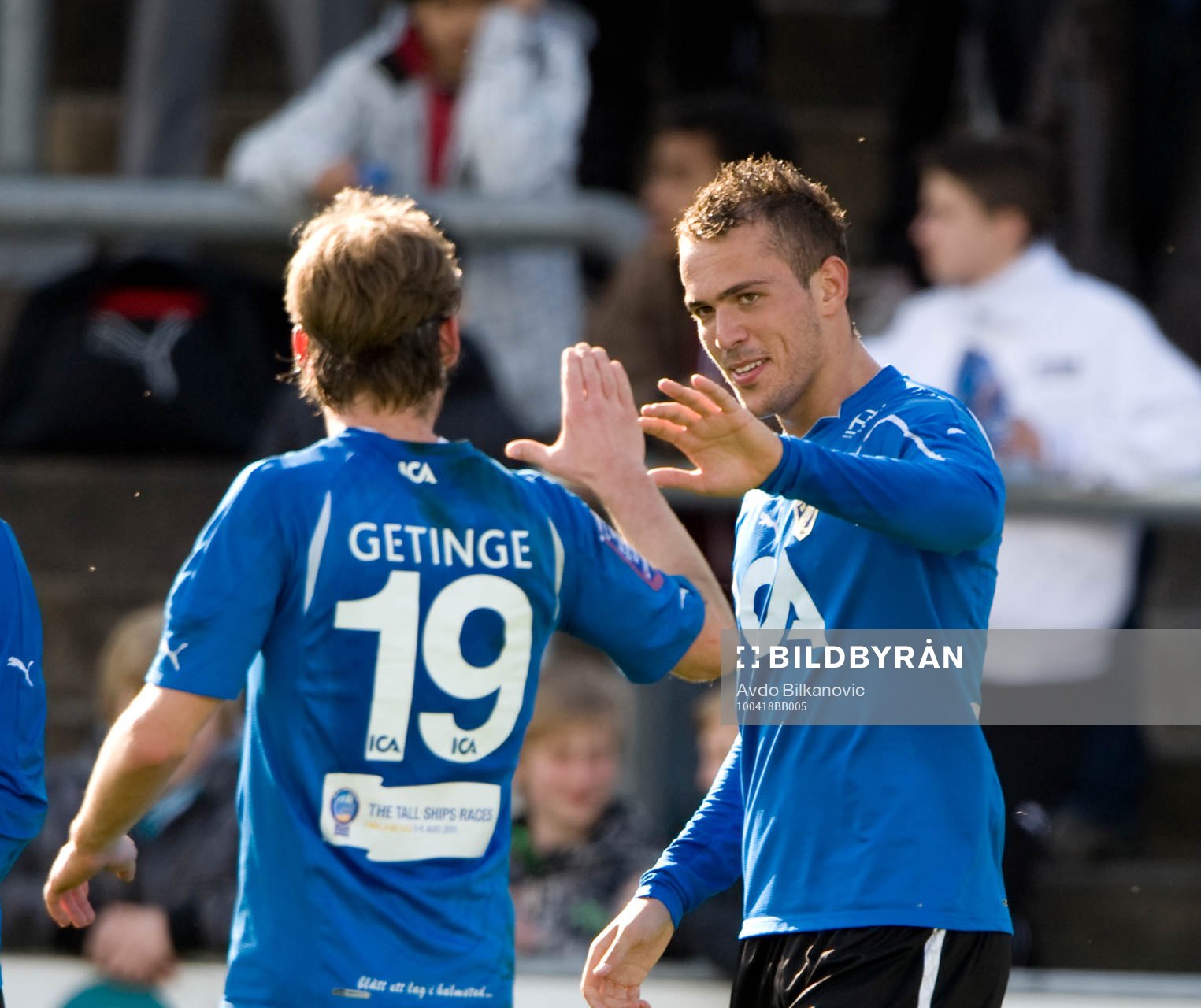 Emir Kujovic, Emil Salomonsson, Halmstad, jubel