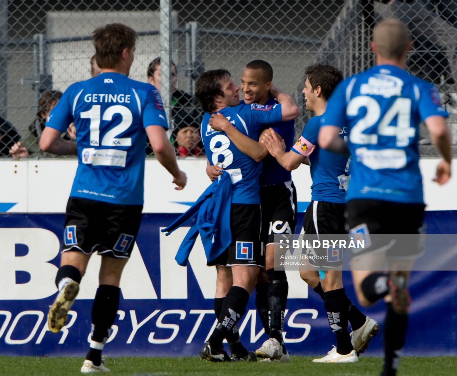 Marcus Olsson, Jonas Gudni Saevarsson, Halmstad, jubel