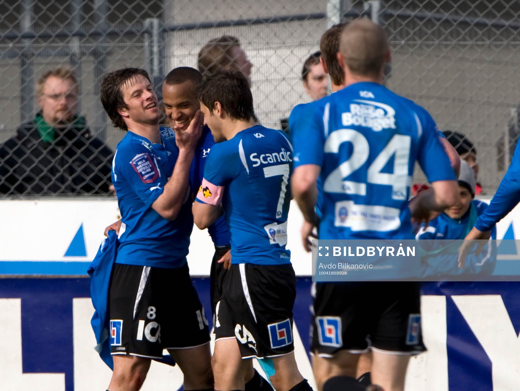 Jonas Gudni Saevarsson och Marcus Olsson, Halmstad, jubel