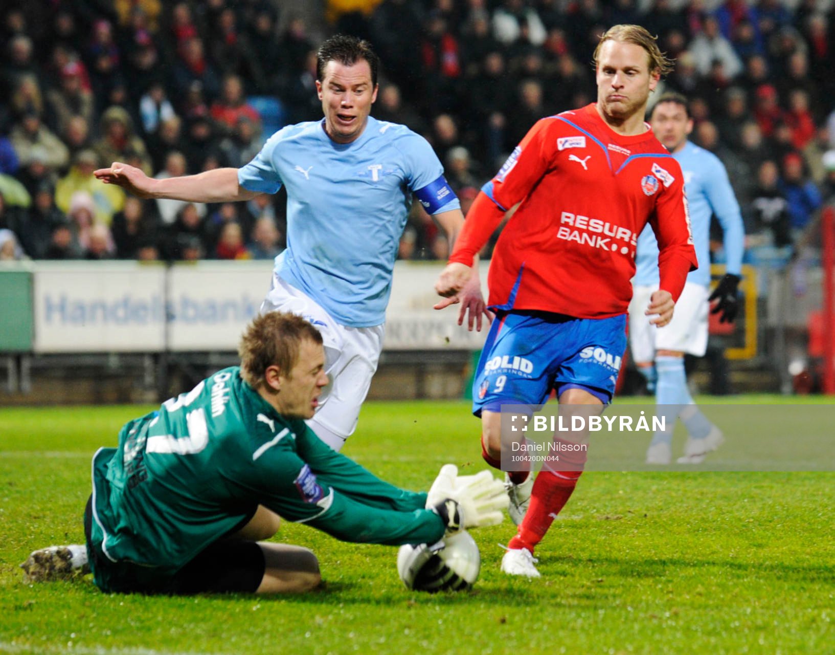 Erik Sundin, Helsingborg och Johan Dahlin, målvakt Malmö