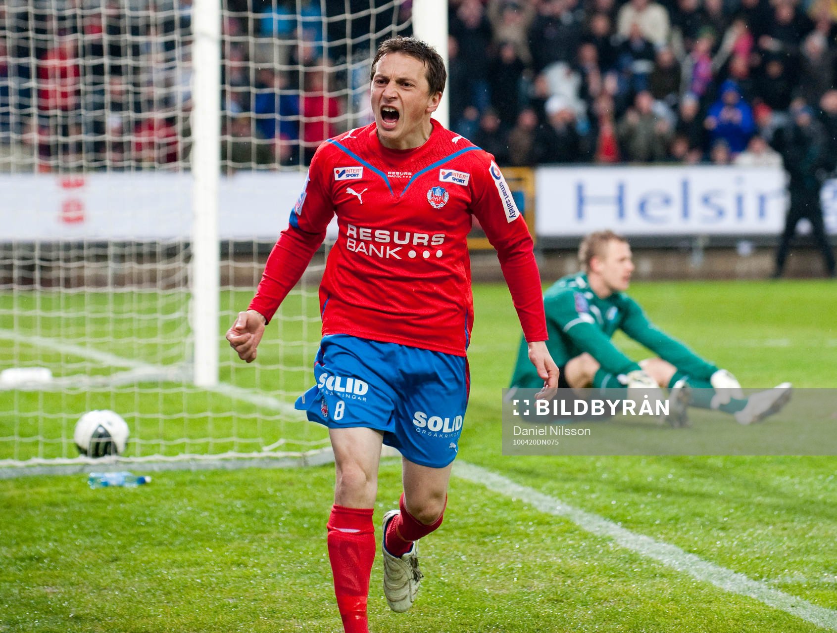 Ardian Gashi, Helsingborg kvitterar till 1-1. Jubel