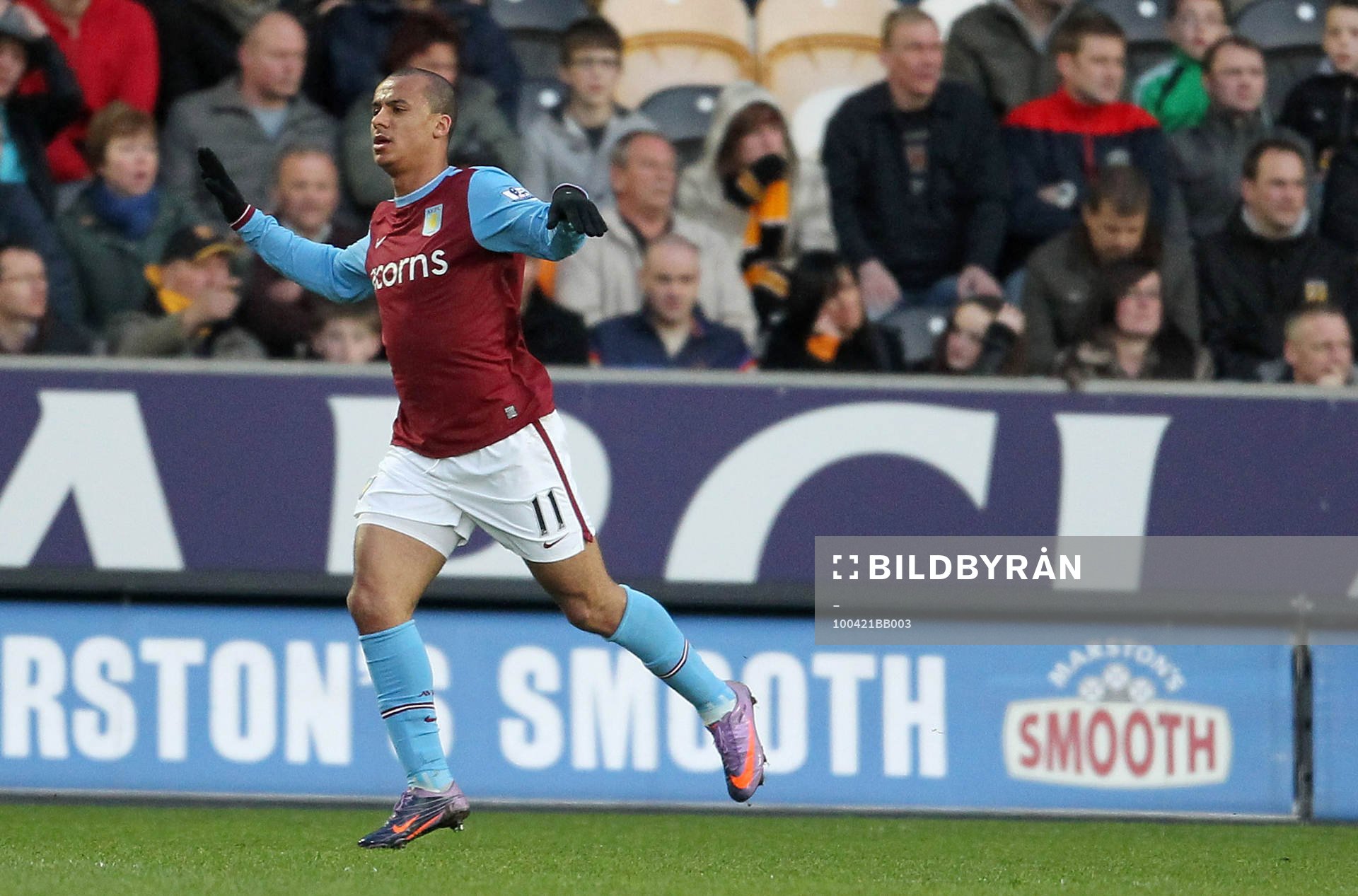  Gabriel Agbonlahor, Aston Villa, glädje, jubel.