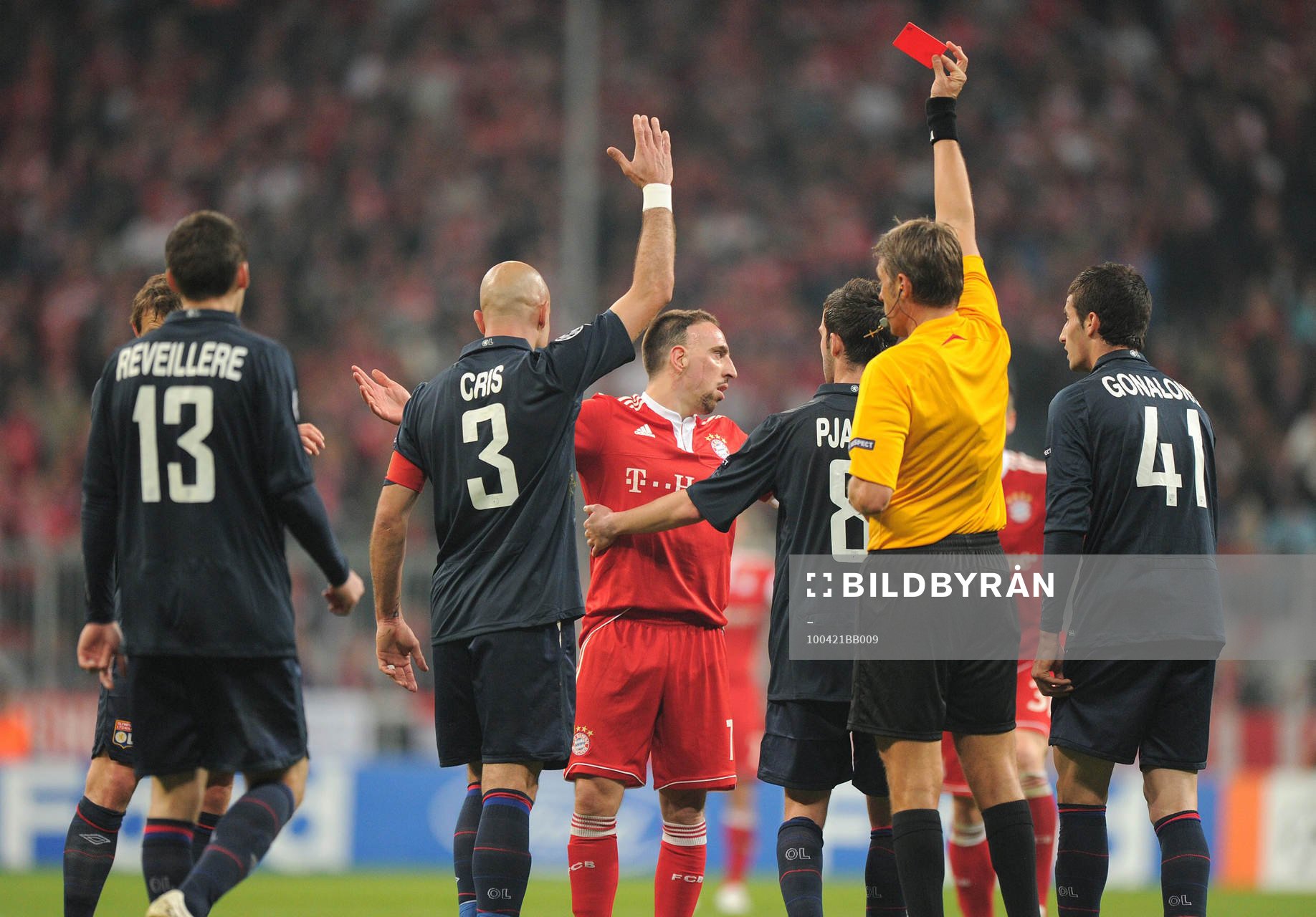 Roberto Rosetti, domare ger Franck Ribery, Bayern München