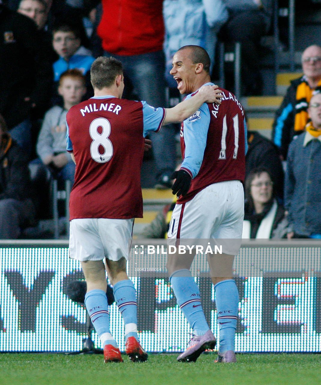  Gabriel Agbonlahor, Aston Villa, glädje, jubel.