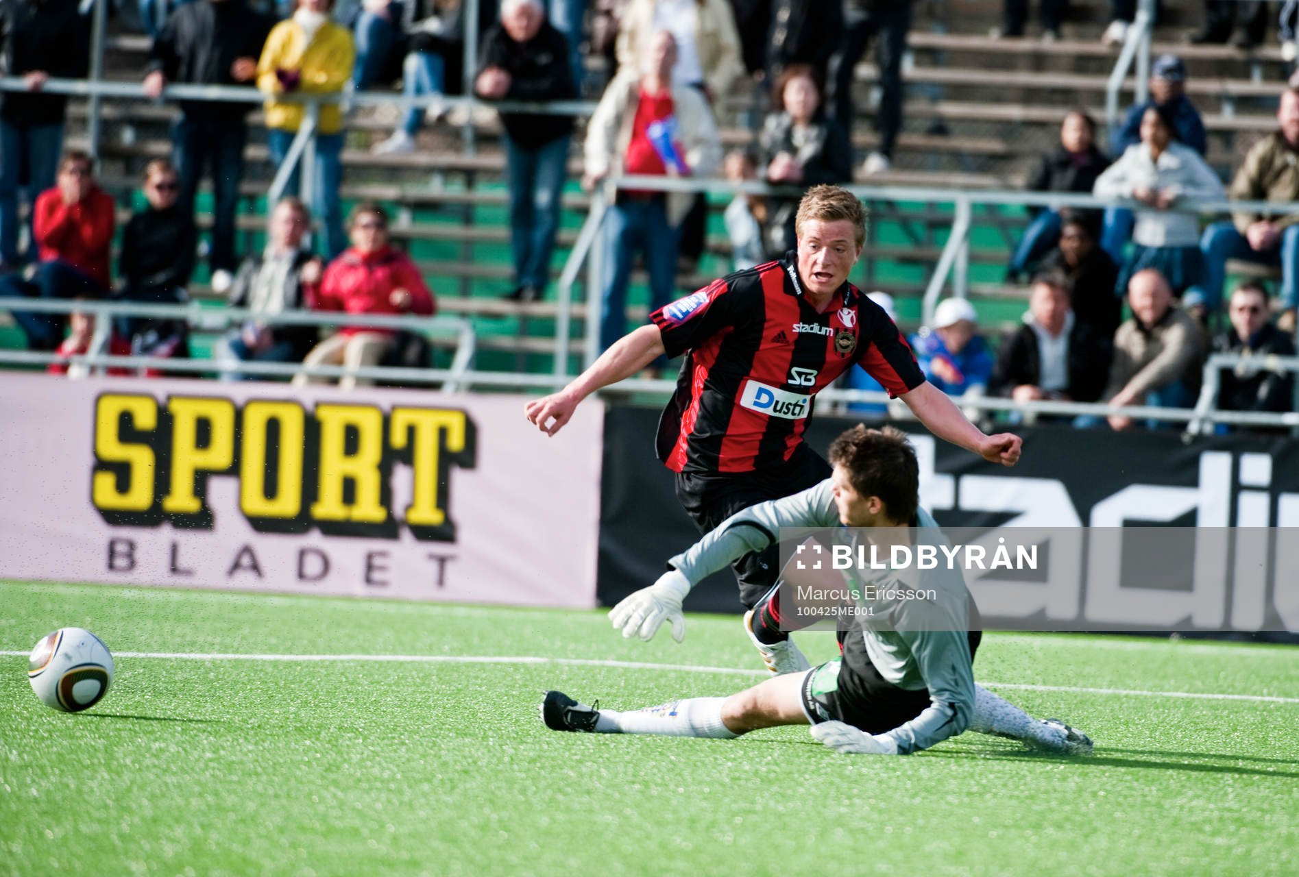John Guidetti, BP och Mattias Hugosson, målvakt Gefle