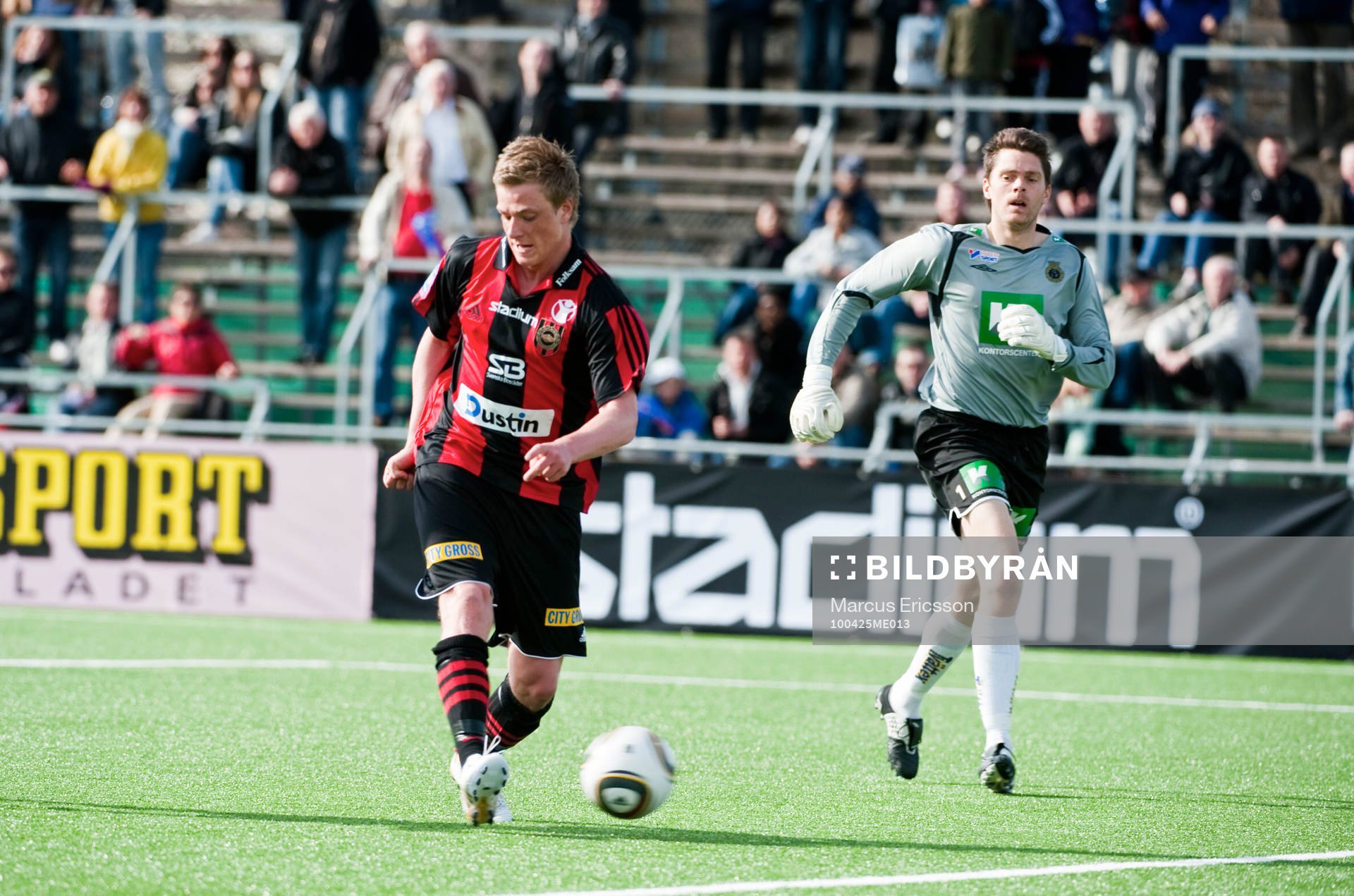 John Guidetti, BP och Mattias Hugosson, målvakt Gefle