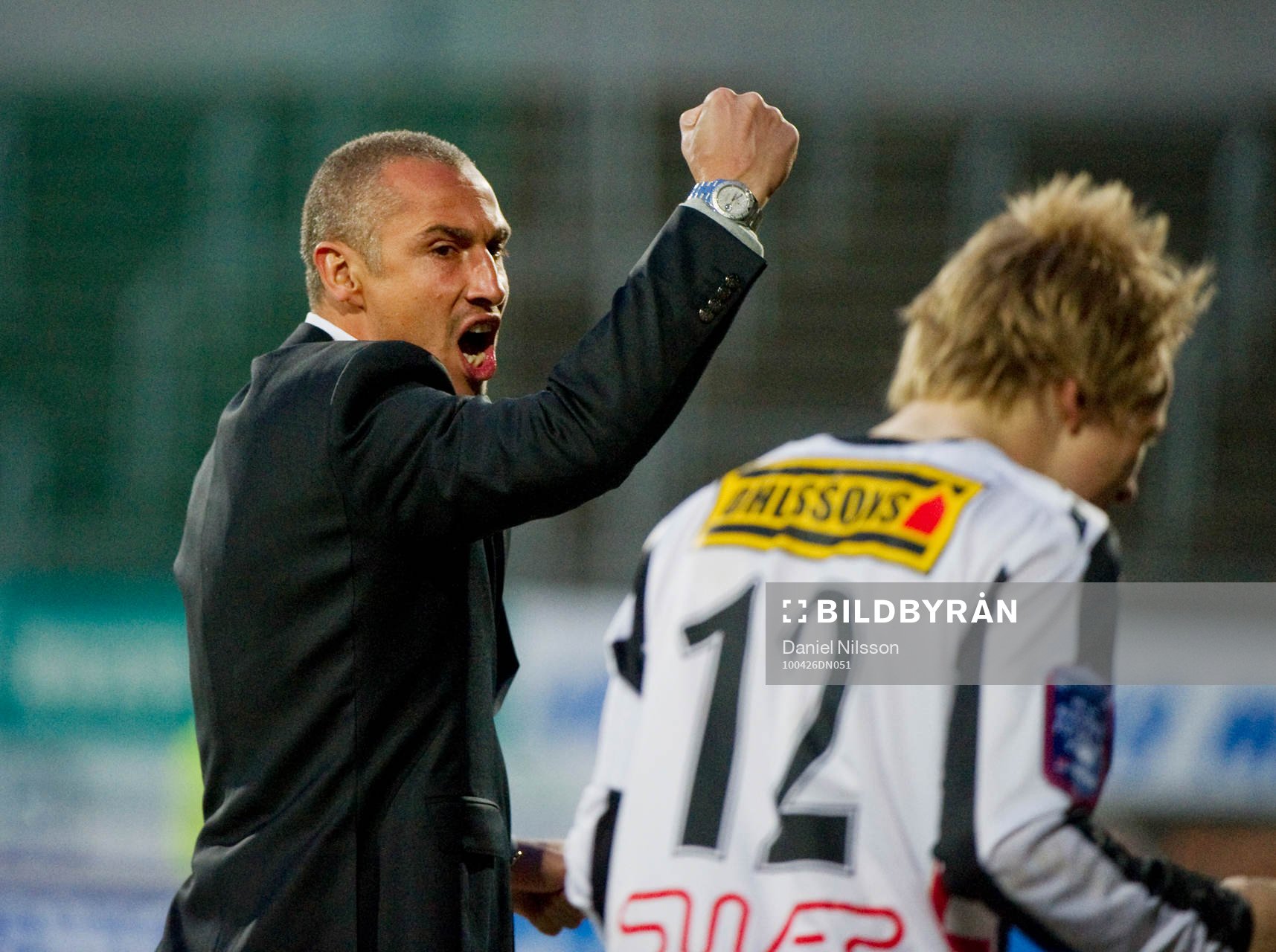 Henrik Larsson, tränare, Landskrona, jubel