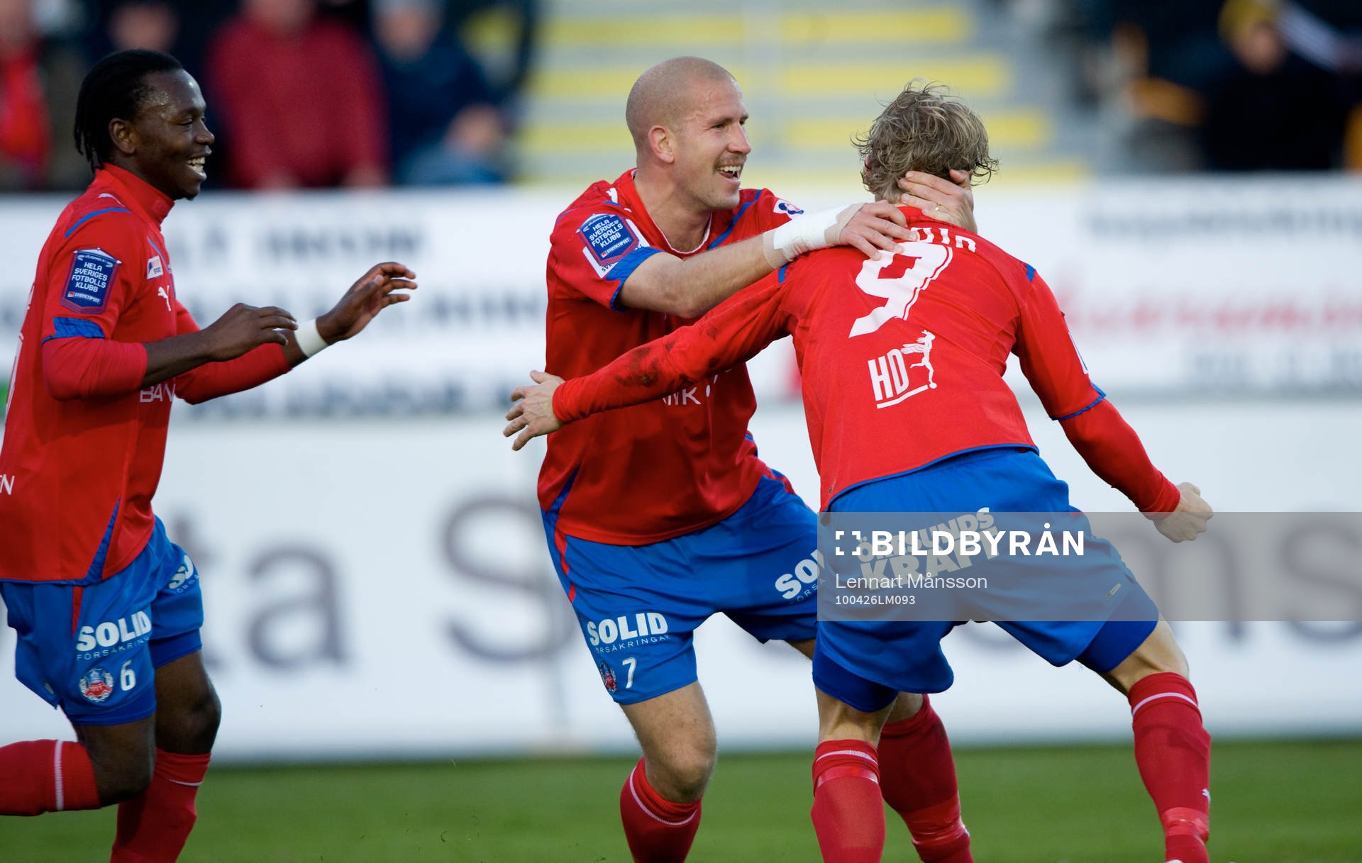Erik Sundin, jubel, Mattias Lindström och May Mahlangu