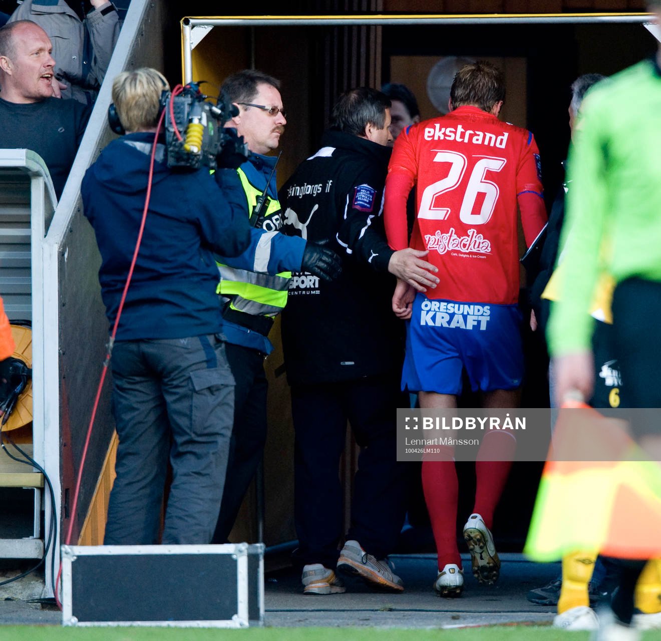 Utvisning, Joel Ekstrand, Helsingborg