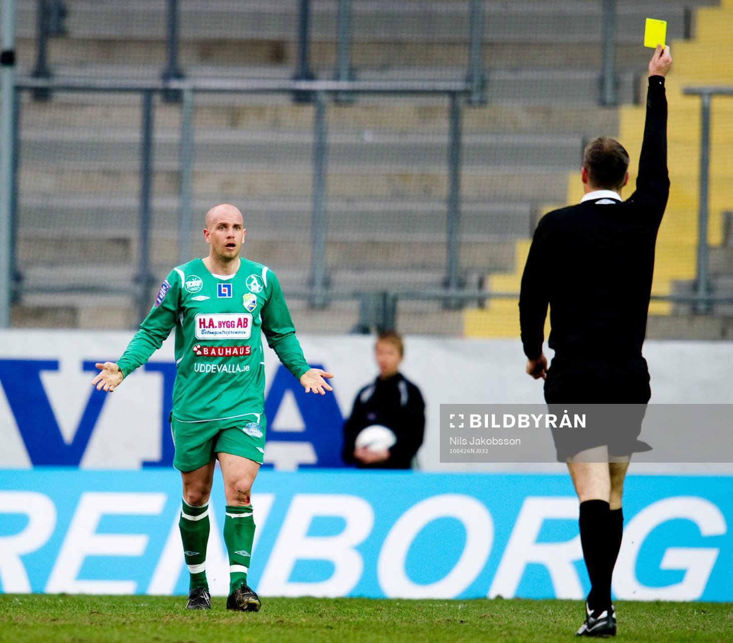 Johan Patriksson, Ljungskile, varning, gult kort
