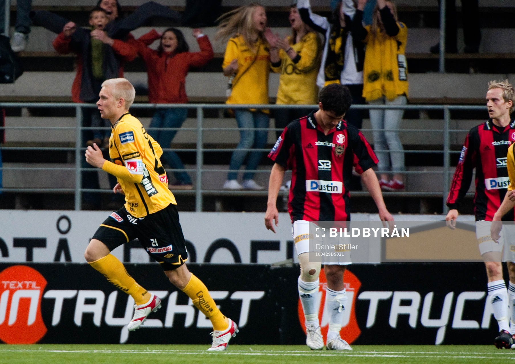 Johan Larsson, Elfsborg, gör 1-0. Jubel