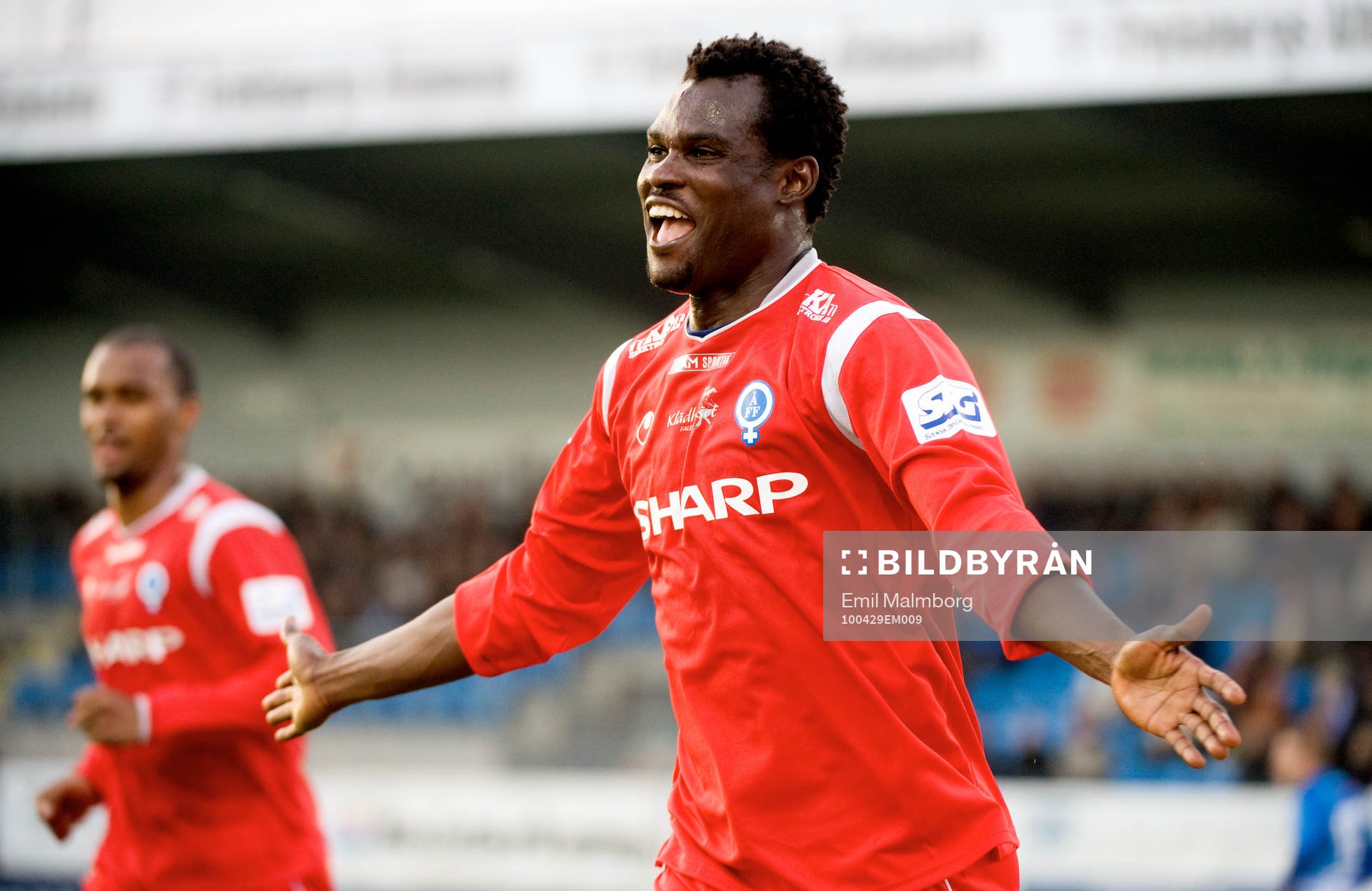 Etuwe Prince Eboagwu, Åtvidaberg gör 3-0. Jubel