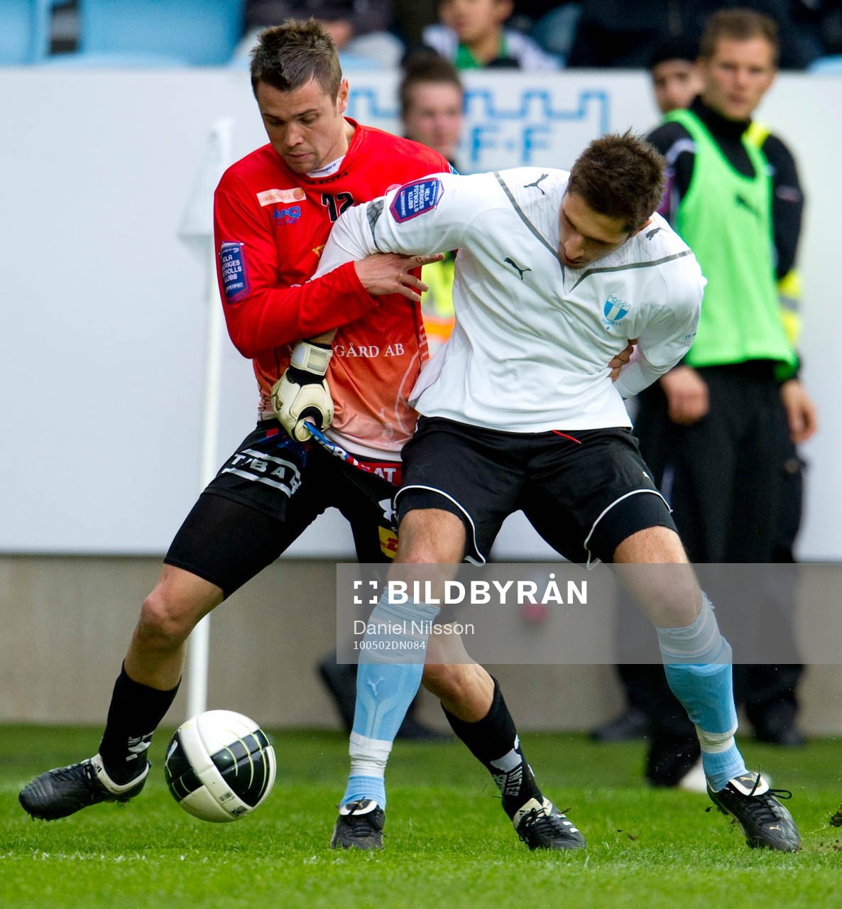 Dejan Garaca, målvakt Malmö och  Joakim Sjöhage,