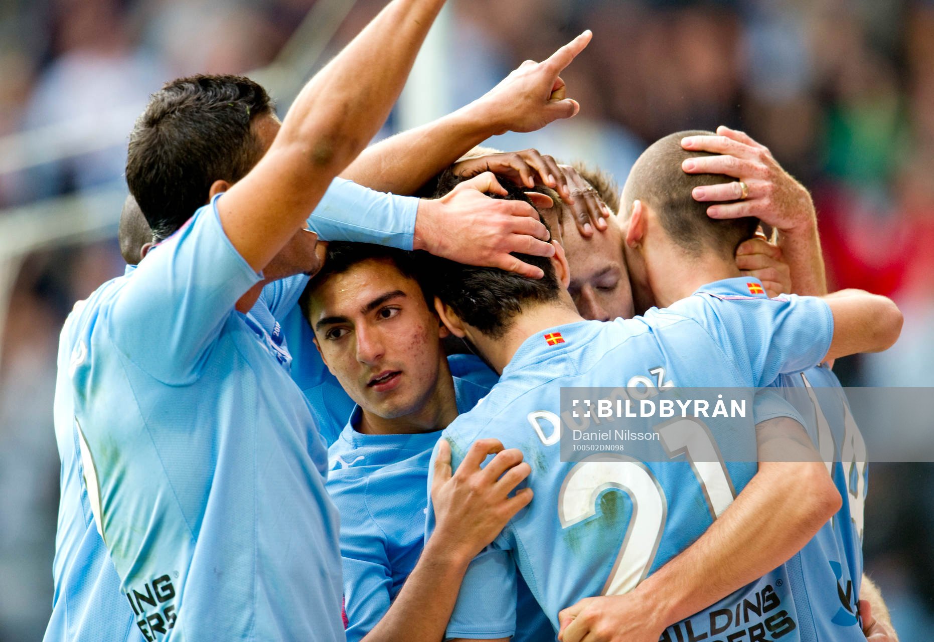 Guillermo Molins, Malmö har gjort 2-0. Jubel i Malmö