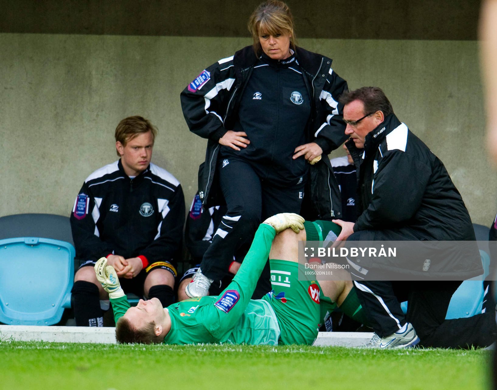 Fredrik Persson, målvakt  Trelleborg utgick pga skada