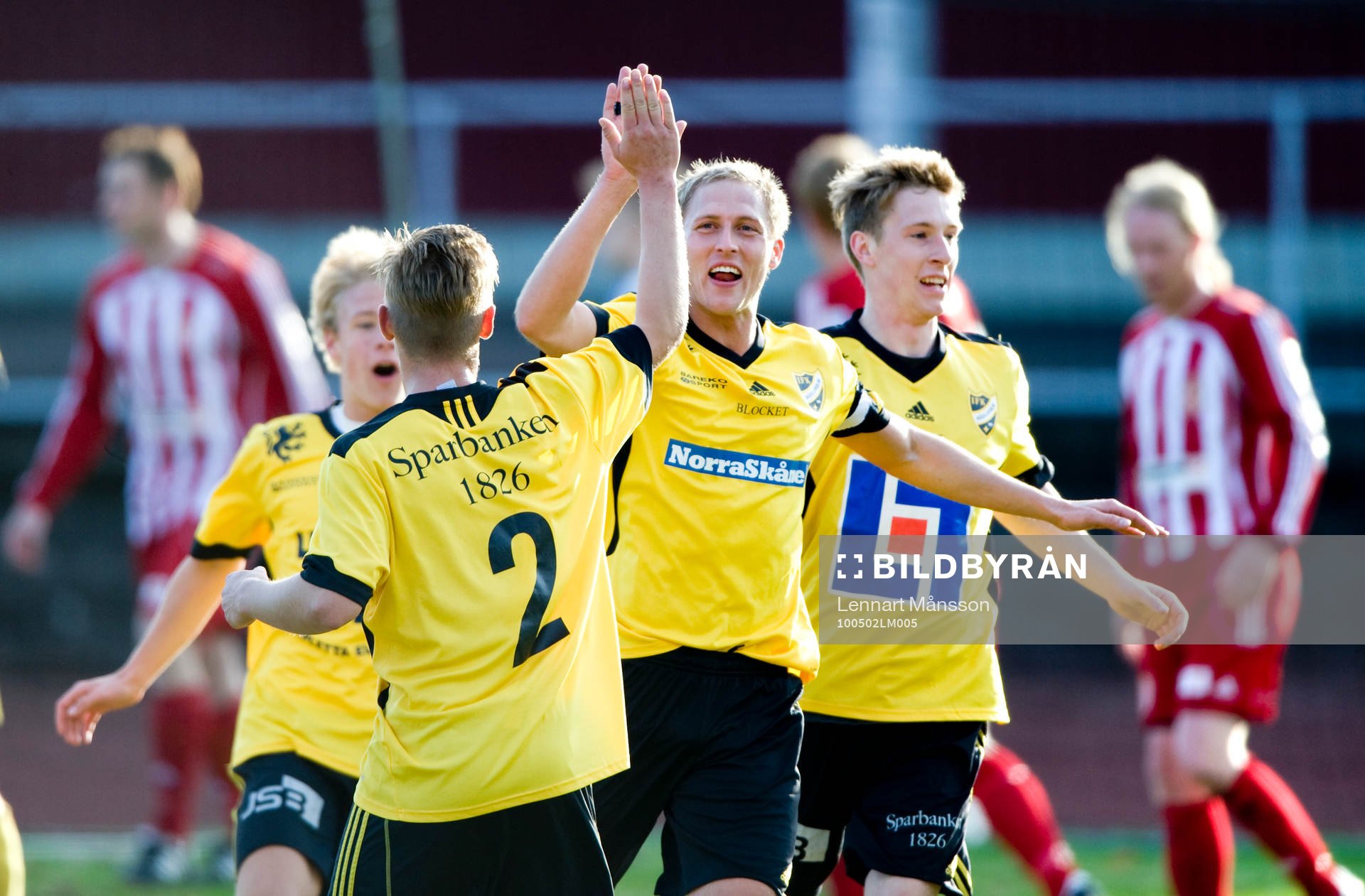 2-2, måljubel, jubel, high five, Bobby Alm Nilsson,