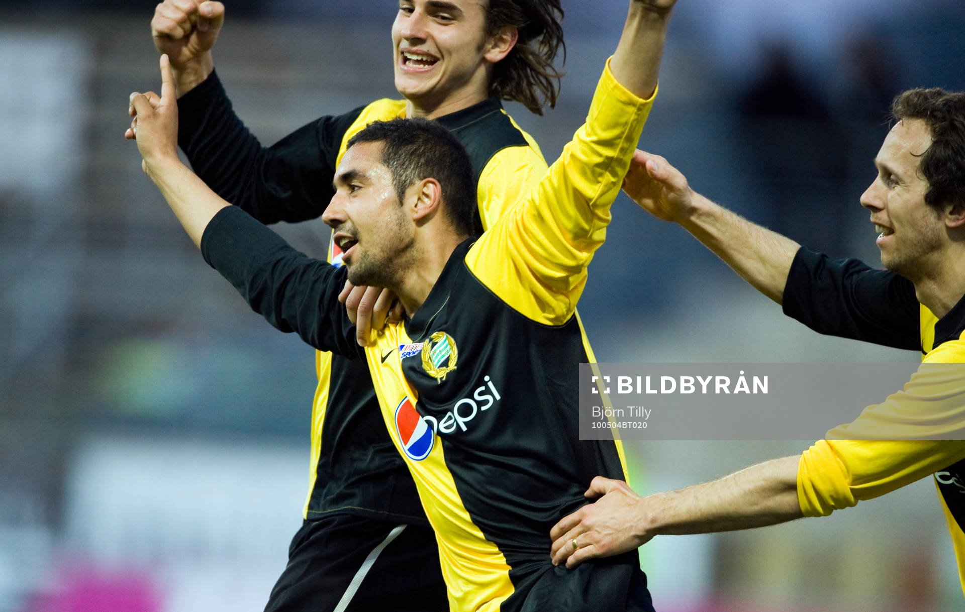 Sebastian Castro-Tello,  och Vlado Zlojutro, Hammarby, jubel