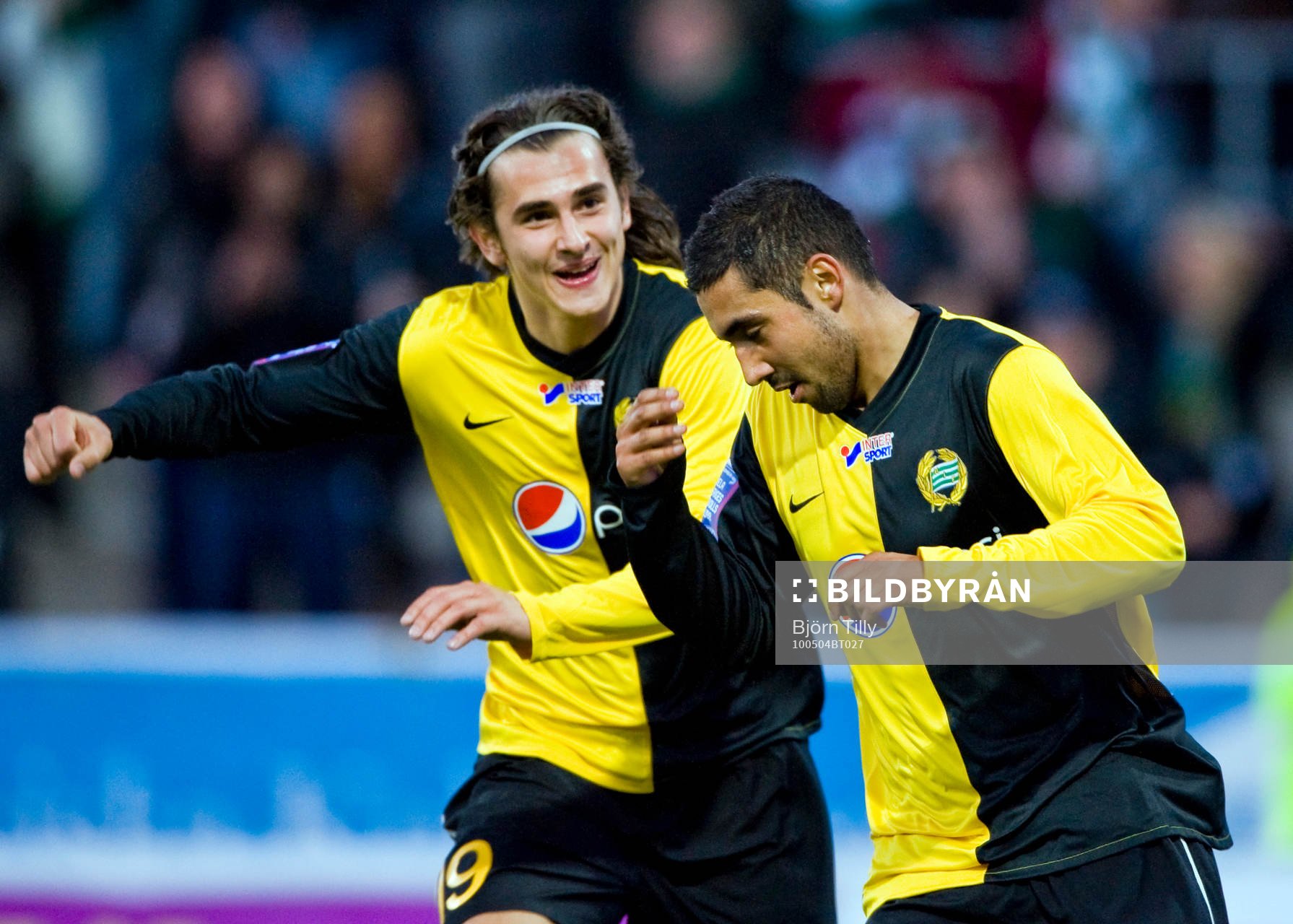 Vlado Zlojutro och Sebastian Castro-Tello, Hammarby, jubel