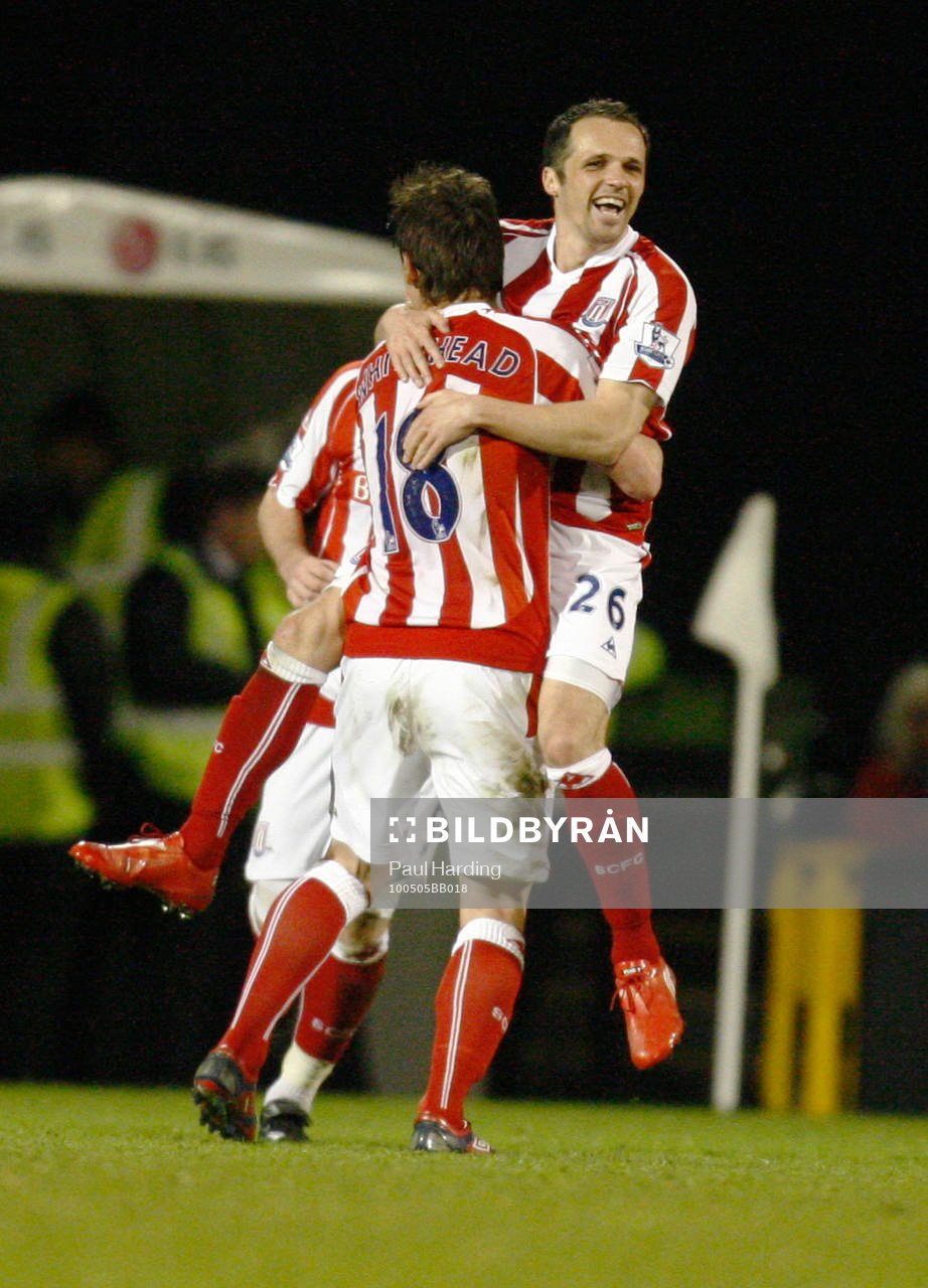 Matthew Etherington jubel med Dean Whitehead, Stoke